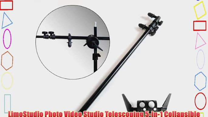 LimoStudio Photo Video Studio Telescoping 5-in-1 Collapsible Multi Reflector Holding Arm with