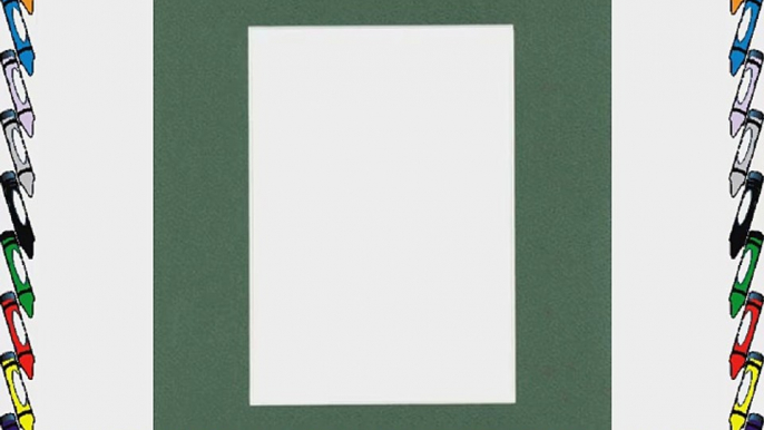 Pack of 10 16x20 Basque Green Picture Mats Mattes with White Core Bevel Cut for 11x14 Photo