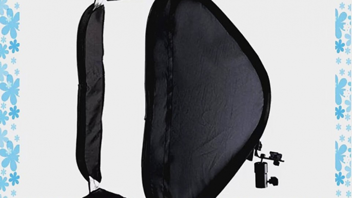Eggsnow 24x24/60x60cm Foldable Off-Camera Speedlite Softbox   Flash Bracket   Carrying Case