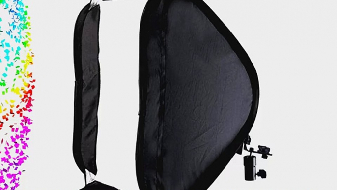 Eggsnow 20x20/50x50cm Foldable Off-Camera Speedlite Softbox   Flash Bracket   Carrying Case