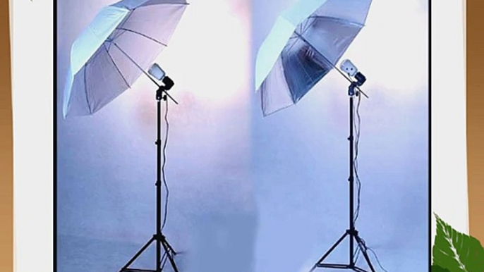 DMKFoto 2 Strobe Kit for Home Studio Complete with Umbrellas and Stands