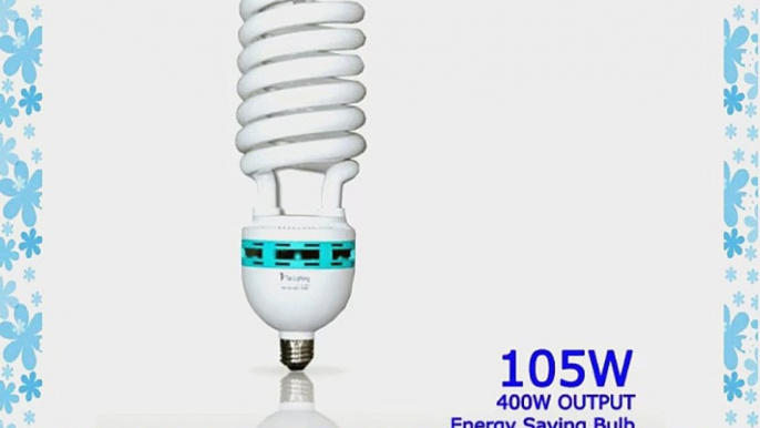 LimoStudio Set of Two 105 Watt 6500 K Fluorescent Daylight Balanced Light Bulb for Photography