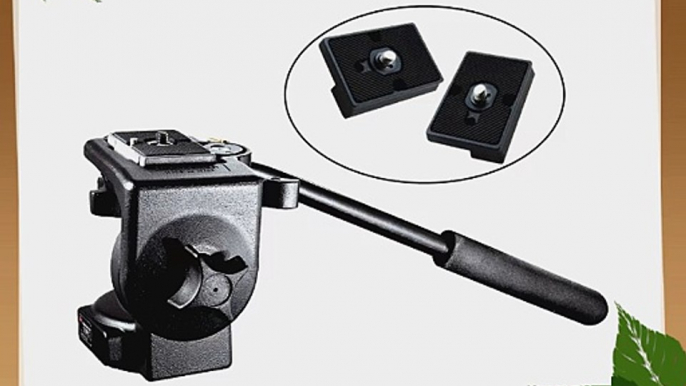 Manfrotto 128RC Micro Fluid Head with Two Replacement Quick Release Plates for the RC2 Rapid