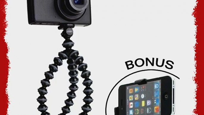 JOBY Gorillapod Flexible Tripod (Black/Charcoal) and a Bonus IVATION Universal Smartphone Tripod