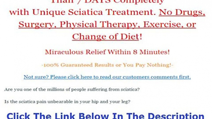 Treat Sciatica Now Free Book Discount + Bouns