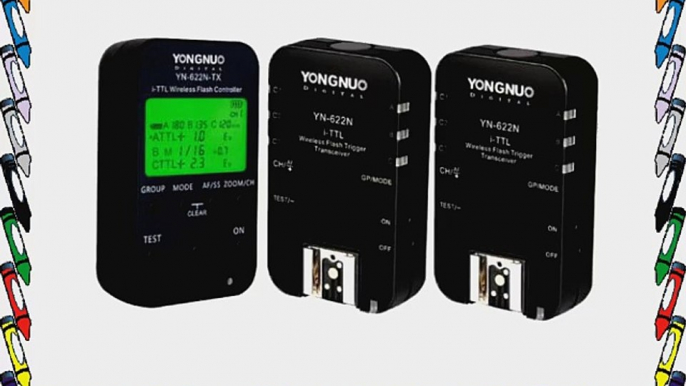 Yongnuo 1 x YN-622N-TX   2 x YN-622N RX i-TTL LCD Wireless Flash Controller Wireless Flash