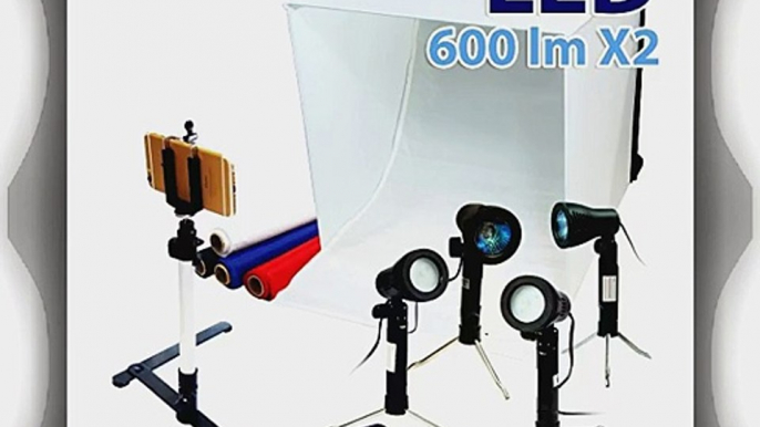 LimoStudio Table Top Photography Studio Tent Lighting Kit with 5500k 600 Lumen LED Lights Camera