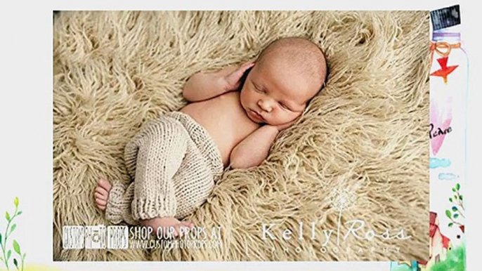 Custard Cream Faux FUR Newborn Photography Props Baby Blanket - Newborn Prop Photography Props