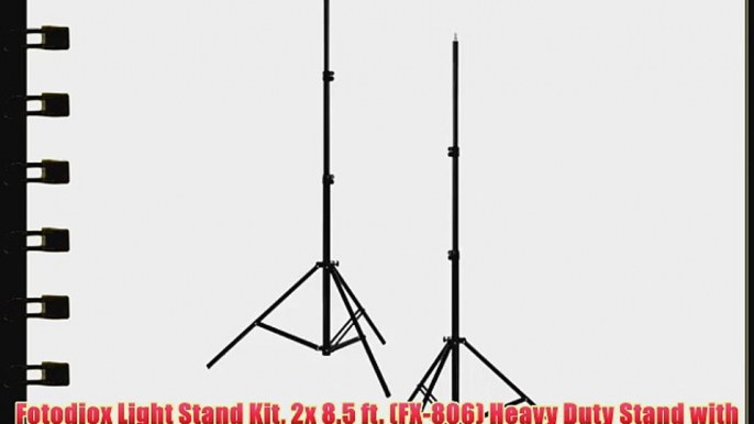 Fotodiox Light Stand Kit 2x 8.5 ft. (FX-806) Heavy Duty Stand with Spring Cushion Plus Padded