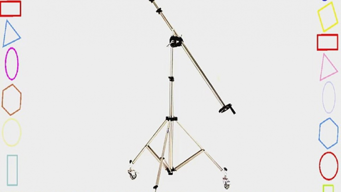 JTL 5120 3-Section Portable Light Boom Kit with Deluxe Boom Stand and Carrying Case 3 Casters