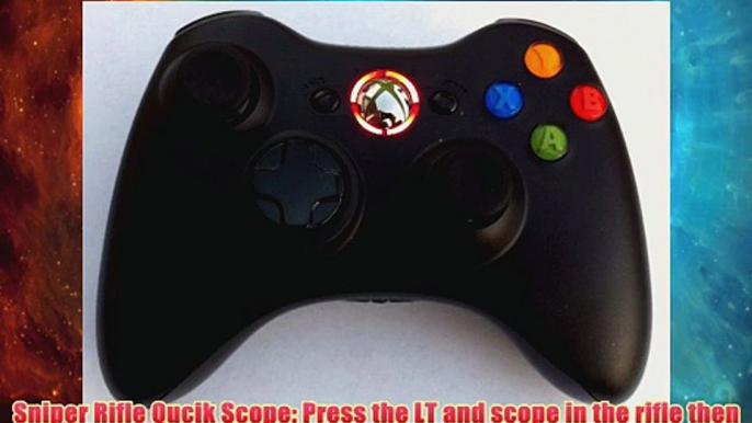 Sniper Quick Scope Mod 17 Mode Black Xbox 360 Modded Rapid Fire Controller with Red Led for COD Advanced Warfare Ghost B