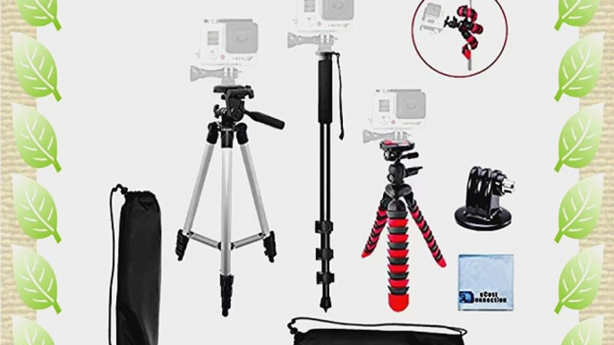 50 Inch Aluminum Camera Tripod   72 Monopod w/ Quick Release   12 Inch Flexible Tripod w/ Flexible