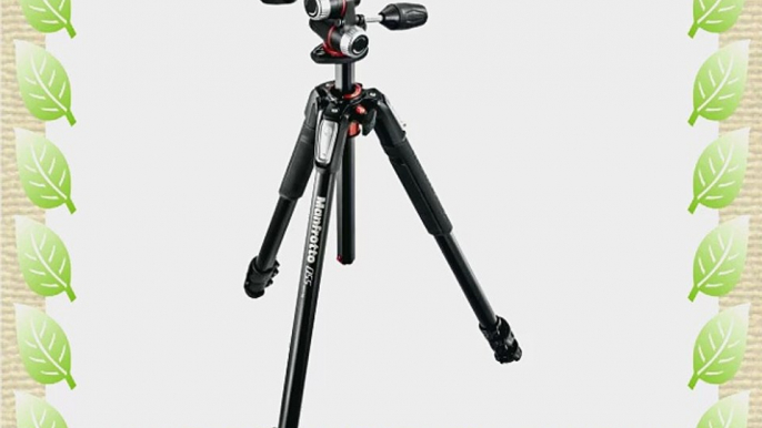 Manfrotto MK055XPRO3-3W 055 Kit Aluminium 3-Section Horizontal Column Tripod with 3-Way Head