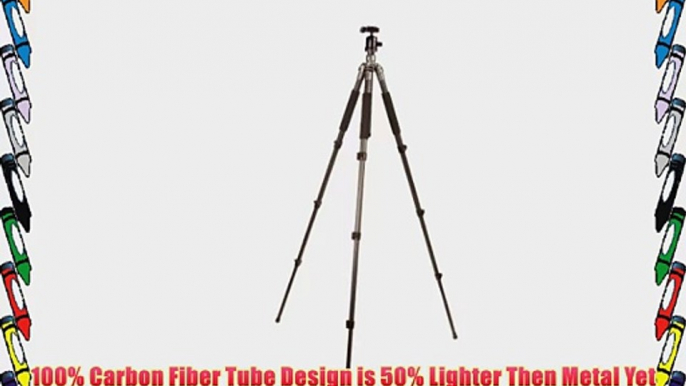 Polaroid 65 Pro Carbon Fiber Tripod With Removeable Ballhead Includes Deluxe Tripod Carrying