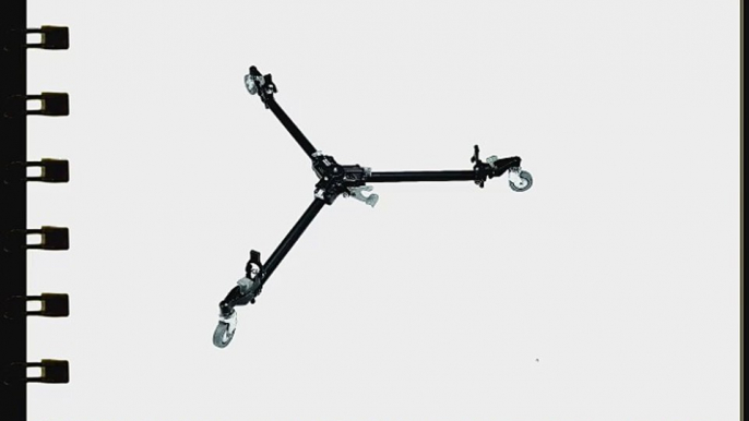 Manfrotto 181B Folding Auto Dolly for Twin Spiked Metal Feet Tripods (Black)