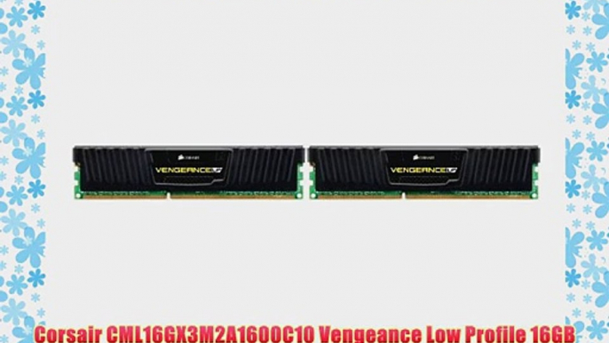 Corsair CML16GX3M2A1600C10 Vengeance Low Profile 16GB (2x8GB) DDR3 1600 Mhz CL10 XMP Performance