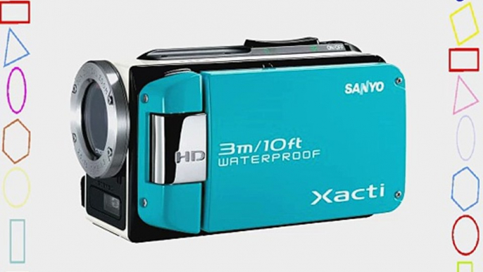 Sanyo VPC-WH1 High Definition Waterproof Flash Memory Camcorder w/ 30x Optical Zoom (Blue)