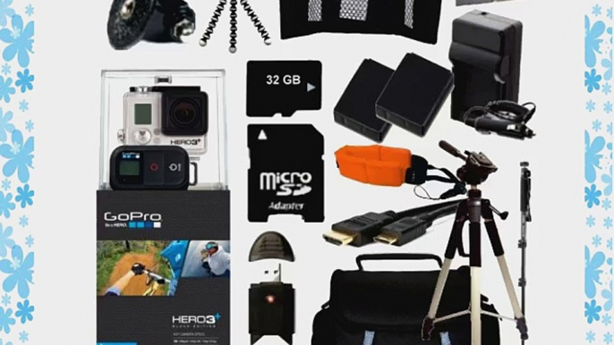 GoPro HERO3  Black Edition Camera Kit. Includes:32GB Micro SD Card High Speed Card Reader 2