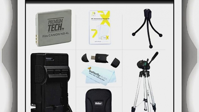 Essential Accessories Bundle Kit For Canon PowerShot ELPH 330 HS ELPH 100 HS  ELPH 300 HS ELPH