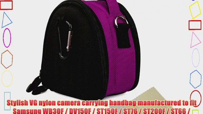 VG Mini Laurel Edition Camera Carrying Handbag (Plum Purple) for Samsung WB30F / DV150F / ST150F