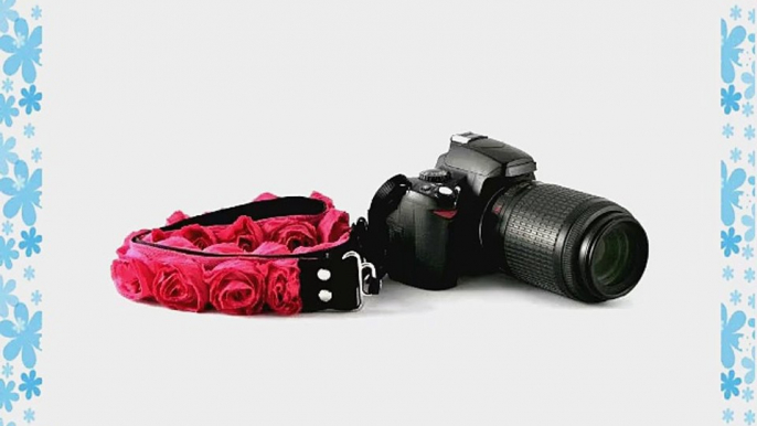 Pink Rose Organza 1.5 SLR/DSLR Floral Camera Strap