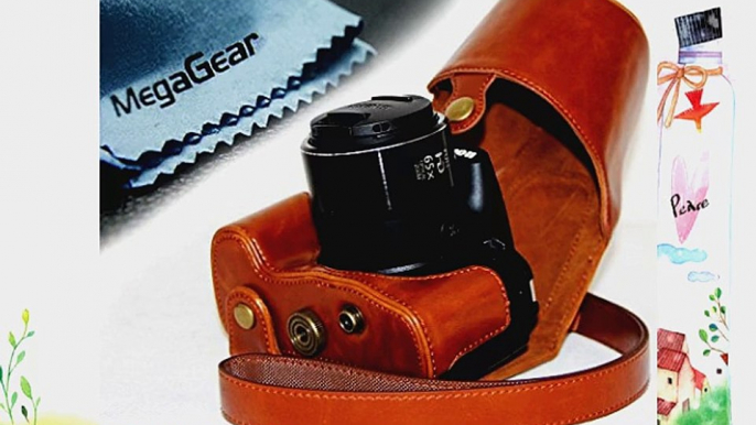 MegaGear Ever Ready Protective Leather Camera Case Bag for Canon PowerShot SX60 HS Digital