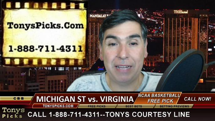 Virginia Cavaliers vs. Michigan St Spartans Free Pick Prediction NCAA Tournament College Basketball Odds Preview 3-22-2015