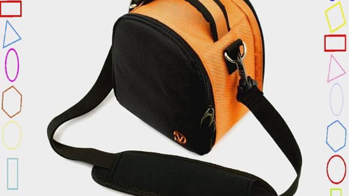 VG Orange Laurel DSLR Camera Carrying Bag with Removable Shoulder Strap for Canon PowerShot