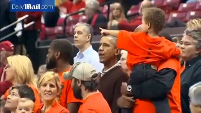 Obama cheers on niece at Princeton...