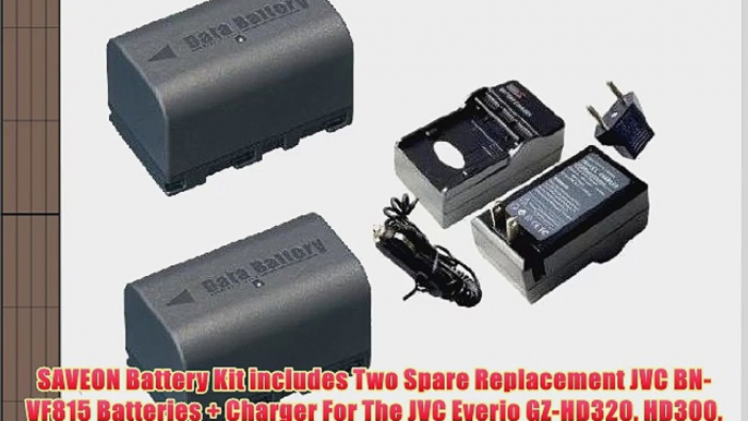 SAVEON Battery Kit includes Two Spare Replacement JVC BN-VF815 Batteries   Charger For The