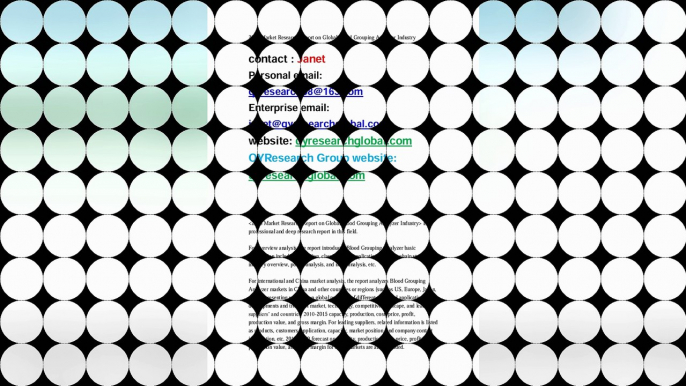 2015 Market Research Report on Global Blood Grouping Analyzer Industry