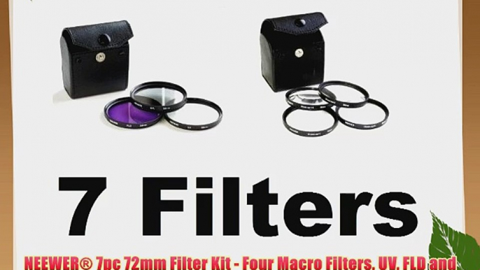 NEEWER? 7pc 72mm Filter Kit - Four Macro Filters UV FLD and Polarizing Filters for Nikon D80