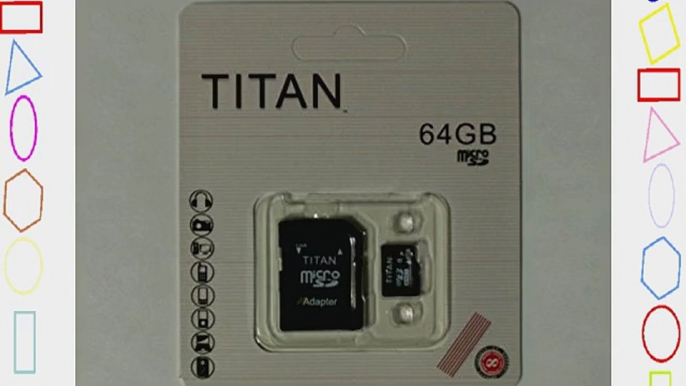 TITAN 64gb Micro SDHC Class 10 Memory Card/ Up To 40MB/s Transfer Speed with Adapter. Easy-Open