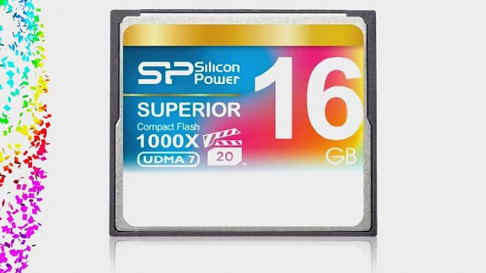 Silicon Power 16GB Hi Speed 1000x Compact Flash Card (SP016GBCFC1K0V10)