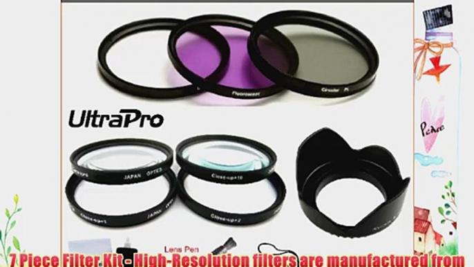 40.5mm UltraPro PREMIUM Filter Kit   Lens Hood Bundle Includes Multi-Coated 3 PC Filter Kit