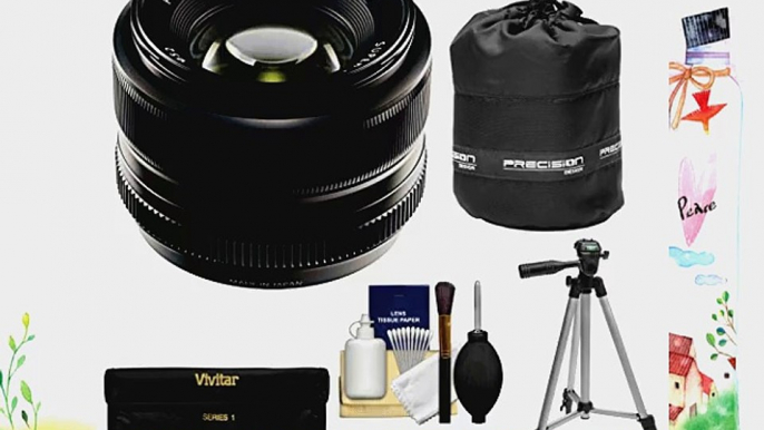 Fujifilm 35mm f/1.4 XF R Lens with 3 UV/CPL/ND8 Filters   Lens Pouch   Tripod Kit for Fuji