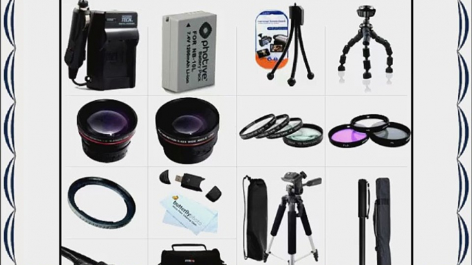 Ultimate Accessory Kit For The Canon Powershot G1X G1 X Digital Camera Includes Extended Replacement