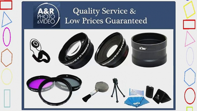 High Definition 0.45x Wide angle and 2x Telephoto Lens Kit Plus 3 Filters