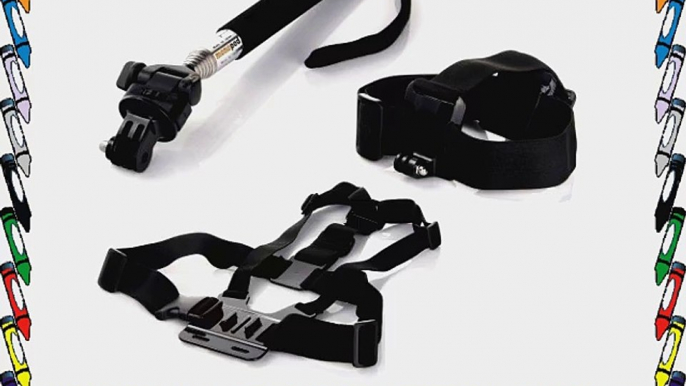 KSeven GOPro Must Have Bundle Kit: Chest Harness Strap   Head Strap   Extendable Pole Handheld