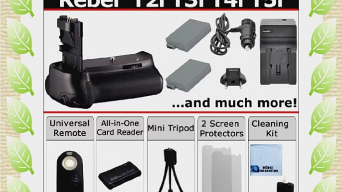 Professional Vertical EOS Rebel T2i T3i T4i T5i Multi-Purpose Battery Grip for Canon EOS Rebel