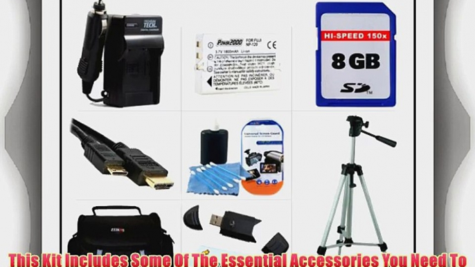 8GB Accessory Kit For Toshiba Camileo X100 H30 HD Camcorder Includes 8GB High Speed SD Memory