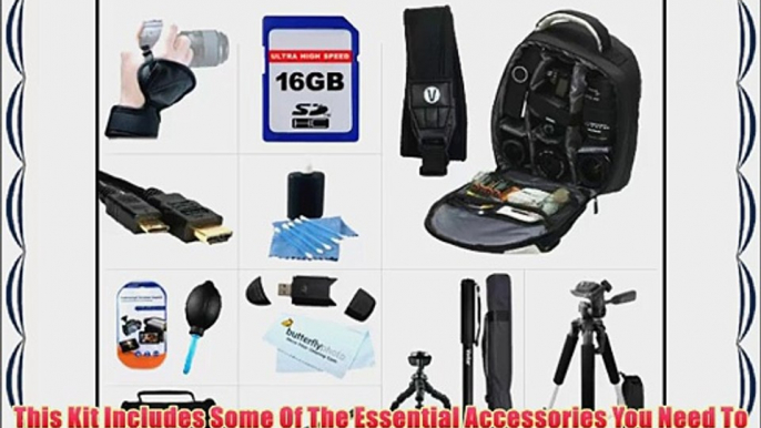 16GB Monster DSLR Accessory Kit For All Nikon Canon Sony Olympus Pentax DSLR's Includes 16GB