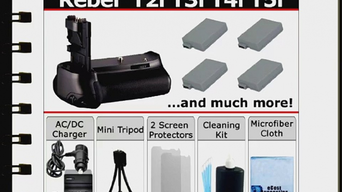 Professional EOS Rebel T2i T3i T4i T5i Multi Purpose Battery Grip for Canon EOS Rebel T2i T3i