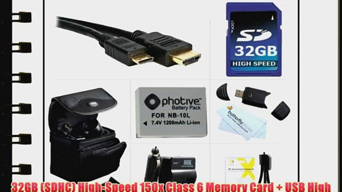 32GB Accessories Bundle Kit For Canon PowerShot SX50 HS SX50HS SX40 HS SX40HS G1 X G15 G16