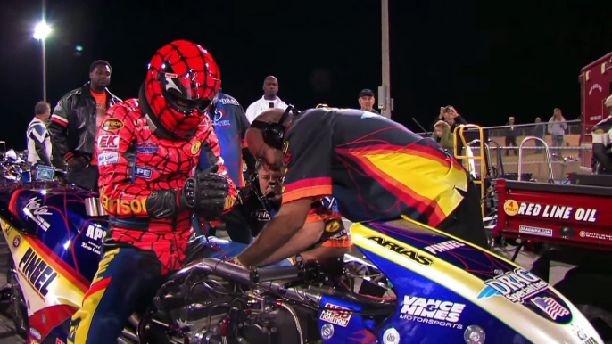 Top Fuel Nitro Motorcycle Import vs Harley - Larry -Spiderman