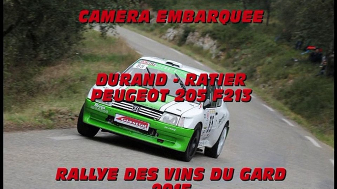 camera embarquee durand - ratier collias rallye des vins du gard 2015