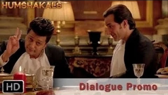 Humshakals Dialogue Promo  Big B and Dilip Kumar in Humshakals    Saif, Riteish