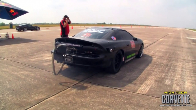 244mph Camaro sliding sideways - The Texas Mile - May 2011