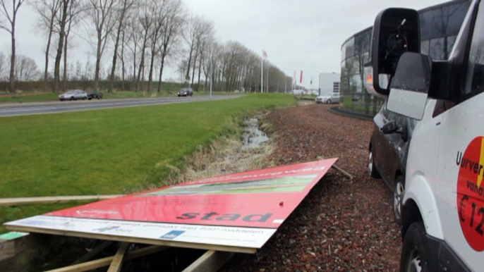 Beelden van stormschades in Groningen - RTV Noord