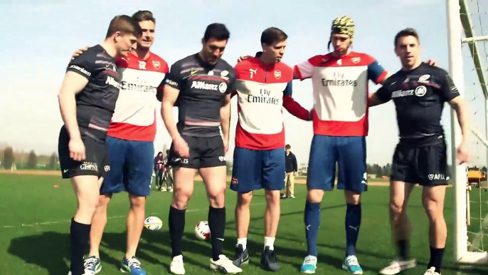 [HD] Arsenal stars take on Saracens!